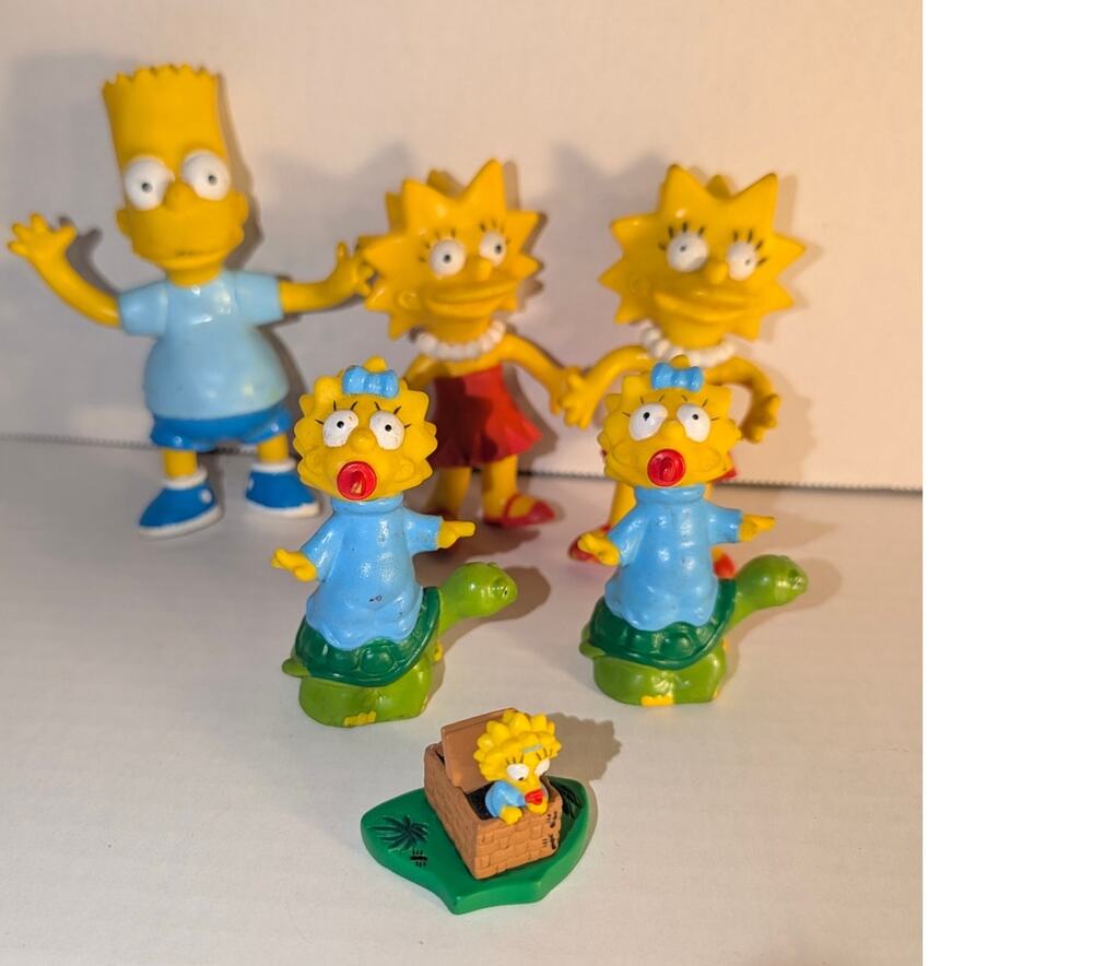 Vintage Lot The Simpsons Figures Bandies PVC Cake Toppers